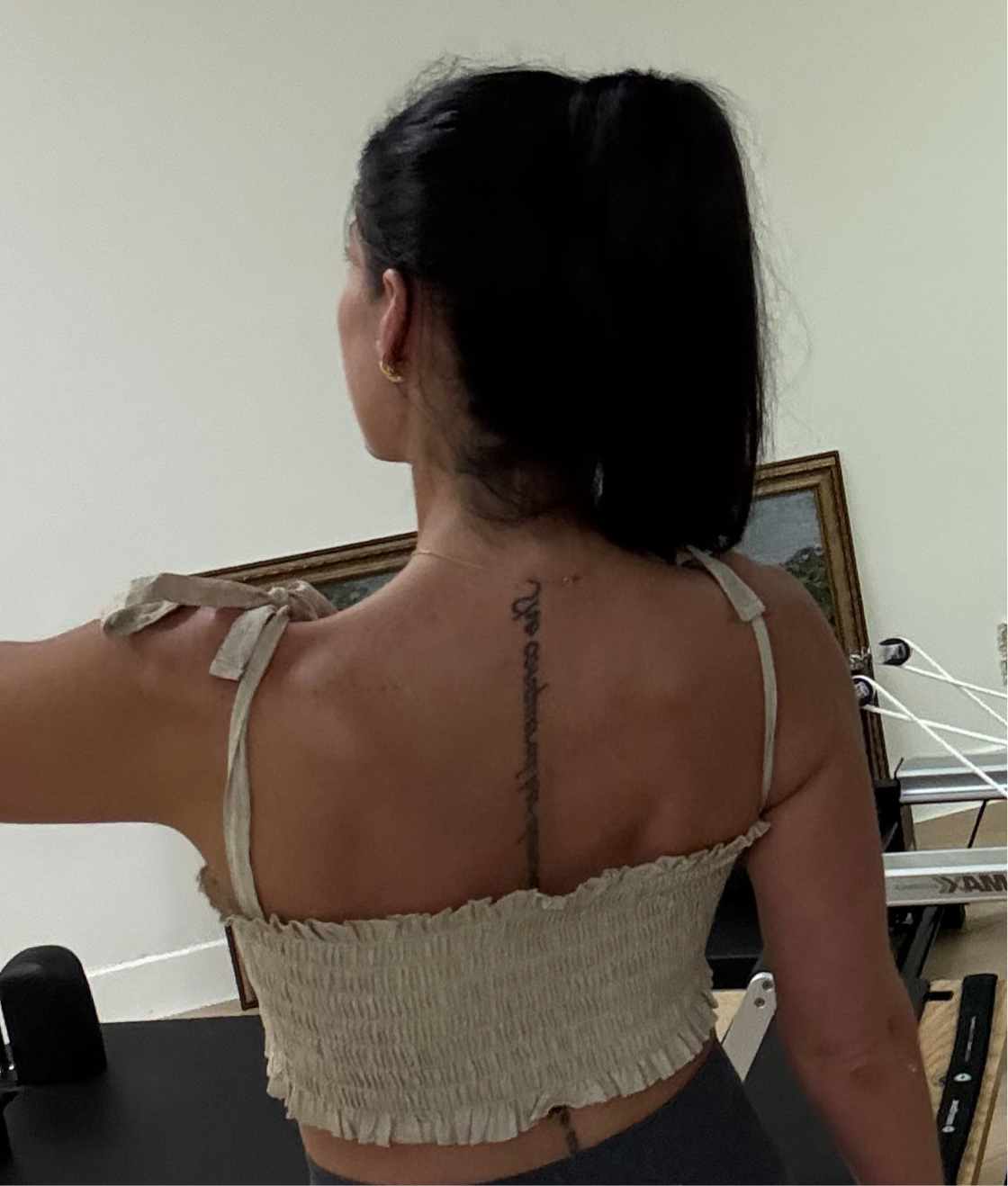 Linen Pilates bra