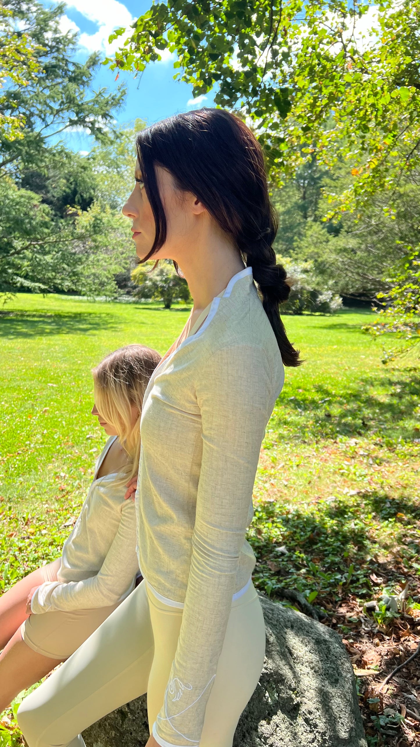 Fleur Linen Yoga Jacket