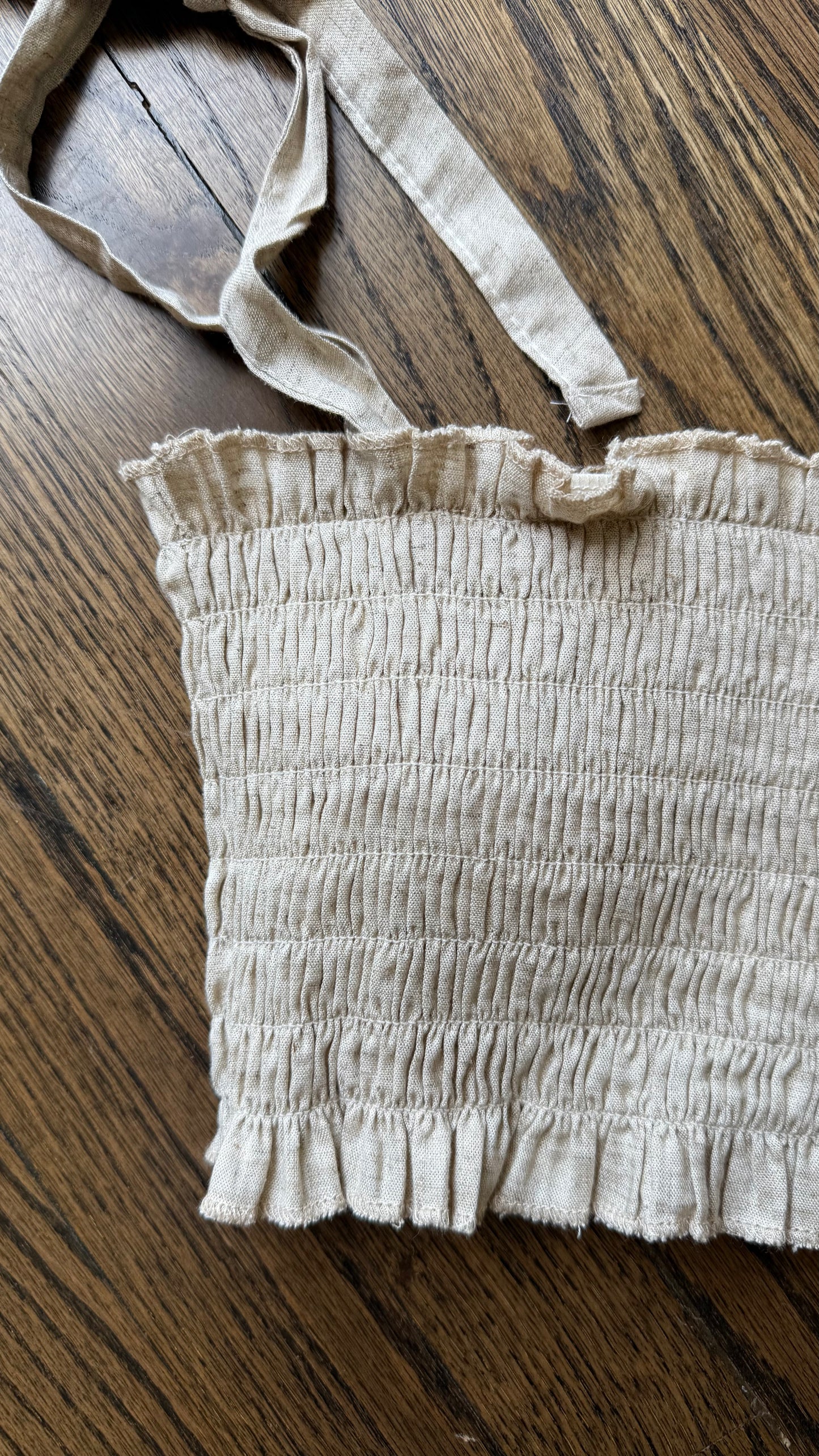 Linen Pilates bra