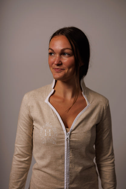 Fleur Linen Yoga Jacket
